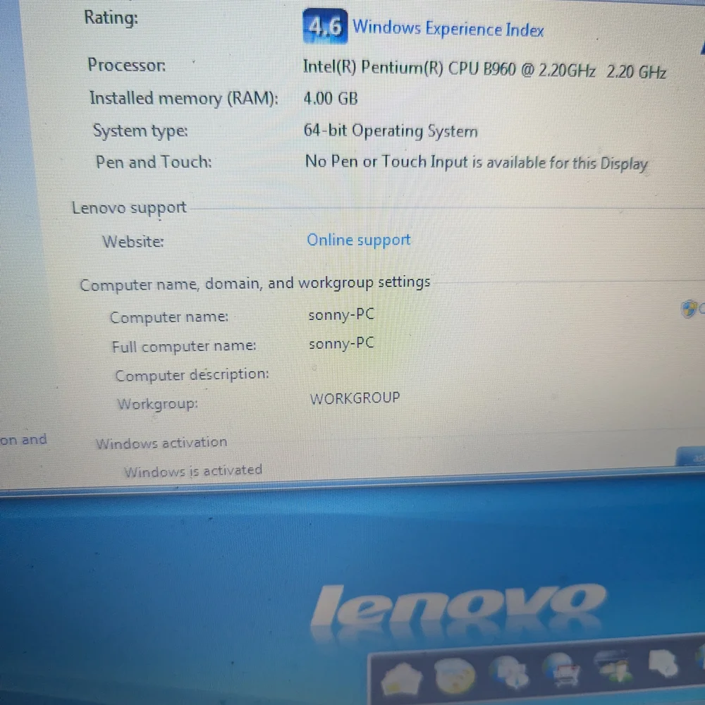 Lenovo black laptop
